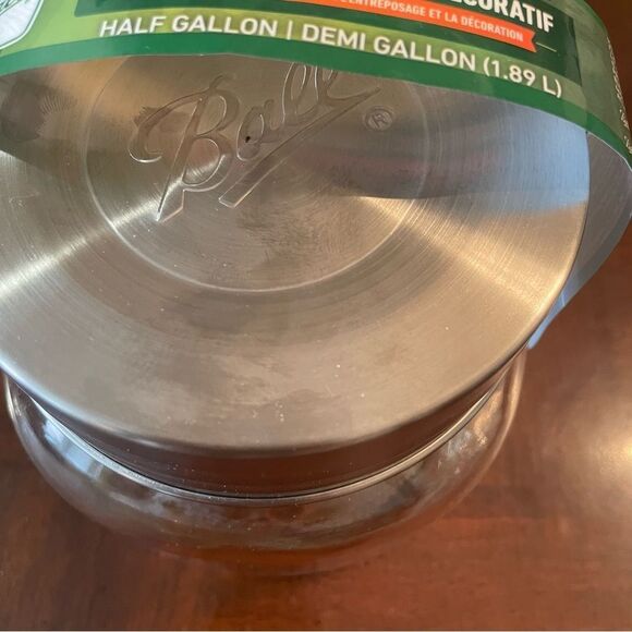 6.5" tall Large Half Gallon Mason Ball Decorative Jar Canister - Picture 6 of 10